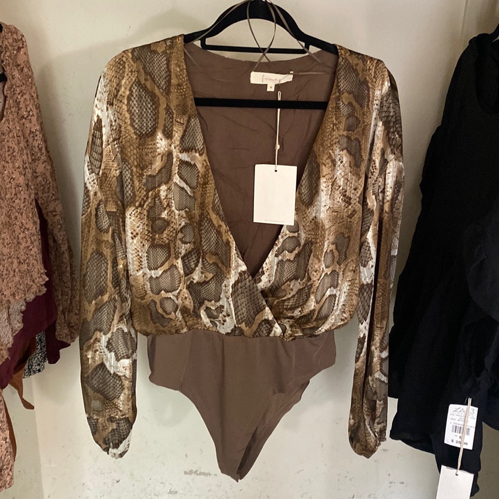 Beautiful snake, print bodysuit